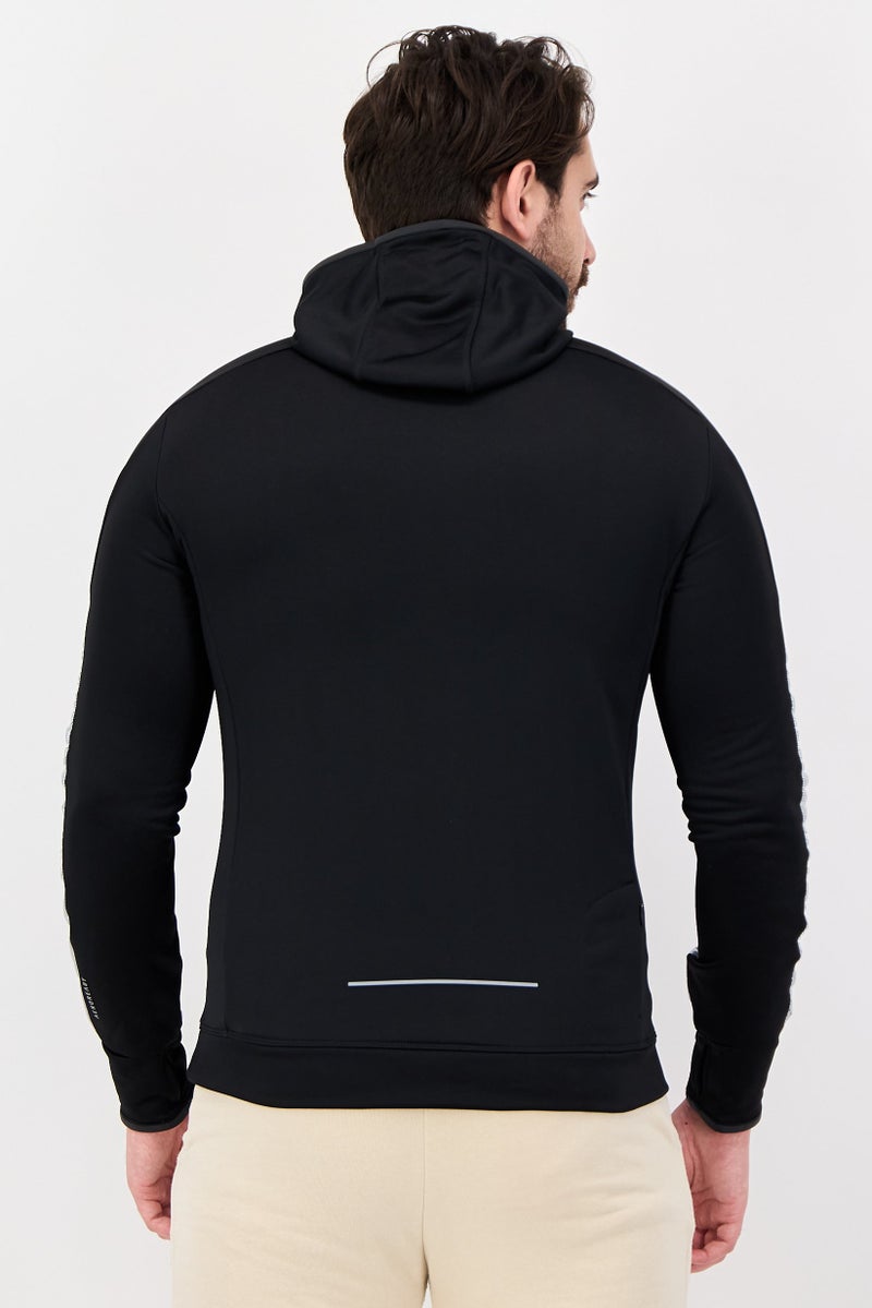 Adidas Men Sportswear Fit Long Sleeve Training Hoodie, Black - Image 4